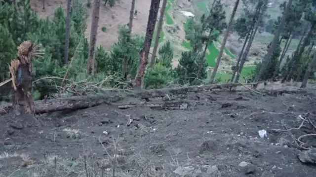 بالاکوٹ میں انڈین فضائیہ کے مبینہ حملے کے بعد آئی ایس پی آر کی جانب سے جاری کردہ تصویر