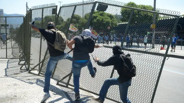 Protesto contra privatização da Cedae