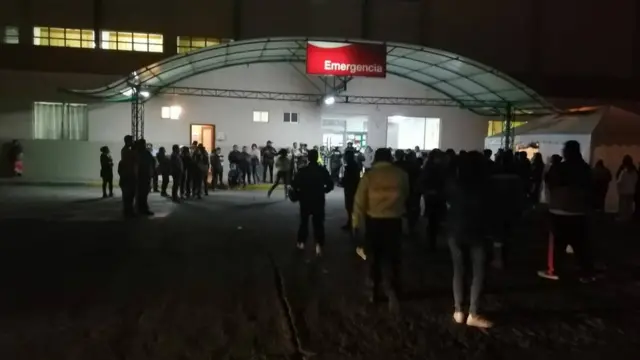 Foto de emergencias, donde llevaron a la víctima.