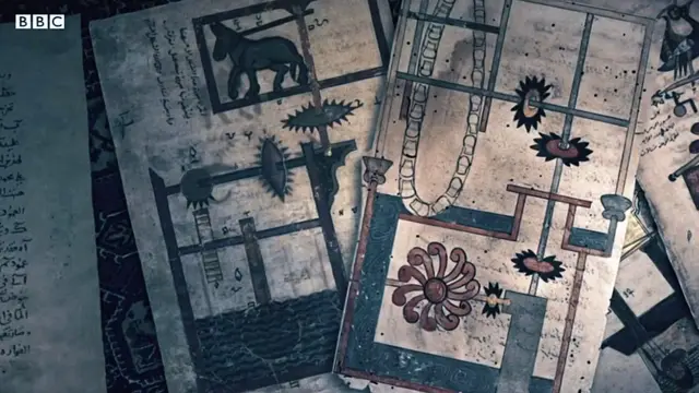 Páginas del libro de aparatos ingeniosos