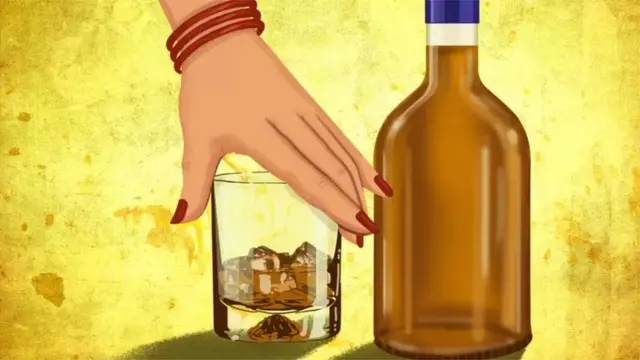 महिला, दारू