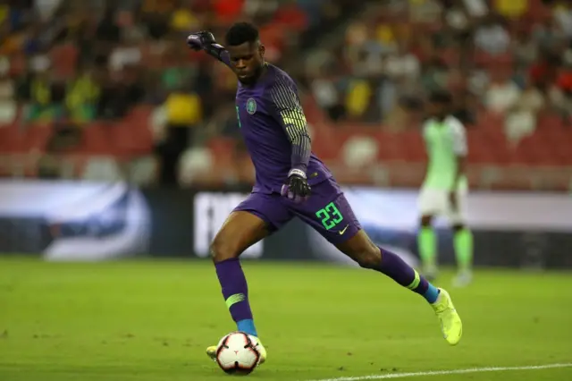 Nigeria goalkeeper Francis Uzoho