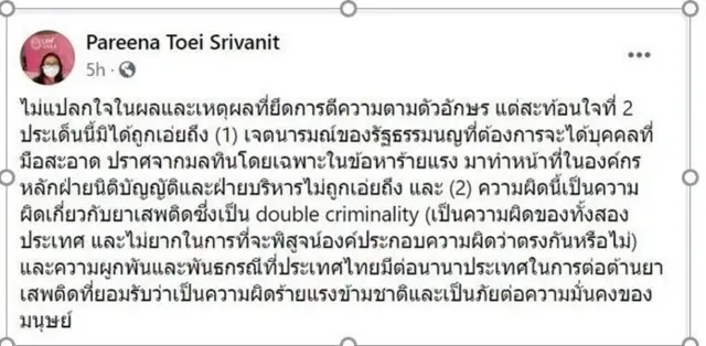 Facebook/Pareena Toei Srivanit