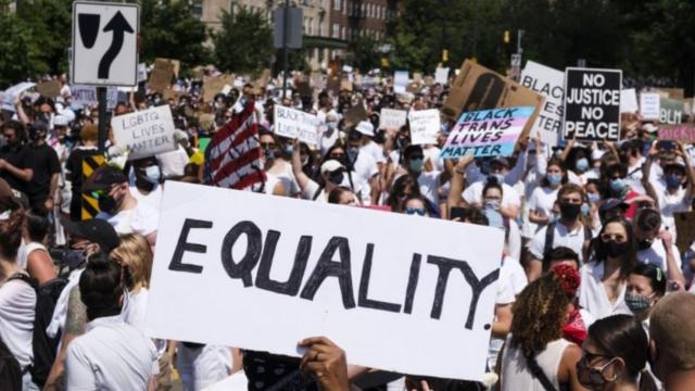Демонстрация движения Black Lives Matter в Нью-Йорке