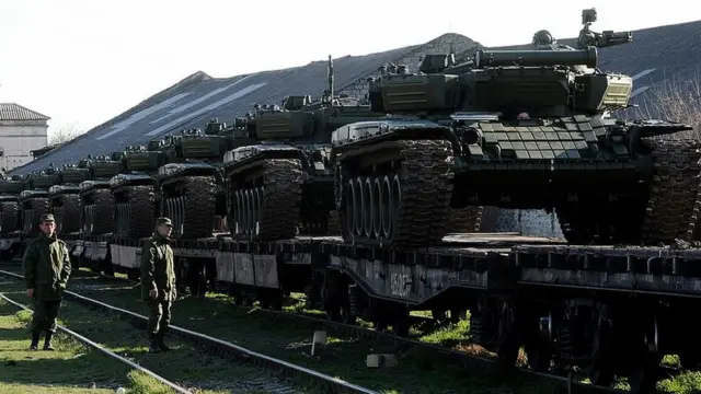 Tanques rusos en Crimea.