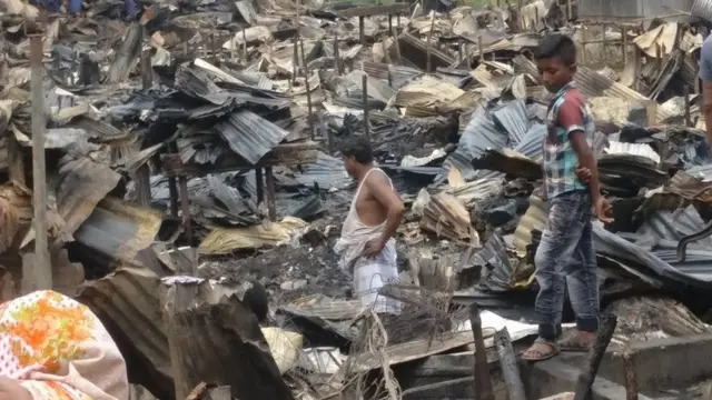 आगलागीपछिको दृष्य