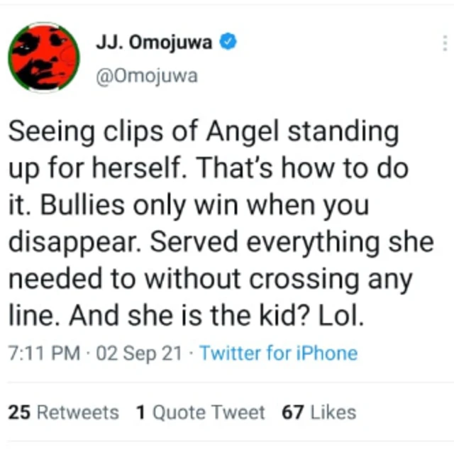 Angel and Boma fight BBNaija S6: Big Brother Naija Housemates Boma rain insult on Angel
