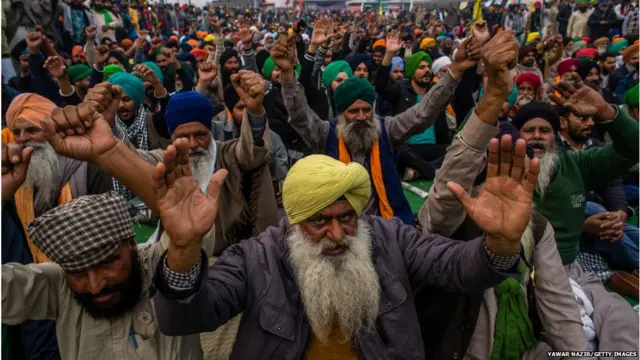 प्रदर्शनकारी किसान