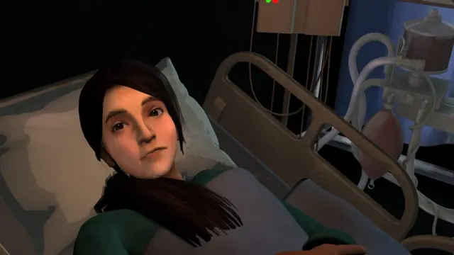 Anna en el hospital.