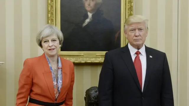 Theresa May and Donald Trump