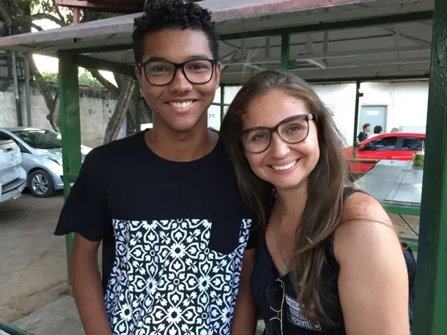 Fernanda Bezerra e seu filho, William