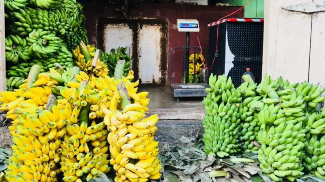 ਹਰੇ ਪੀਲੇ ਕੇਲਿਆਂ ਦੀ ਦੁਕਾਨ