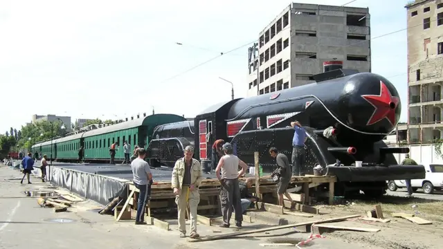Потяг на знімальному майданчику