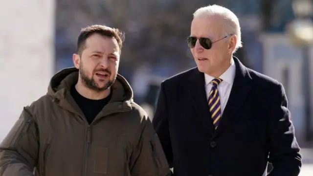 Joe Biden y Volodymyr Zelensky