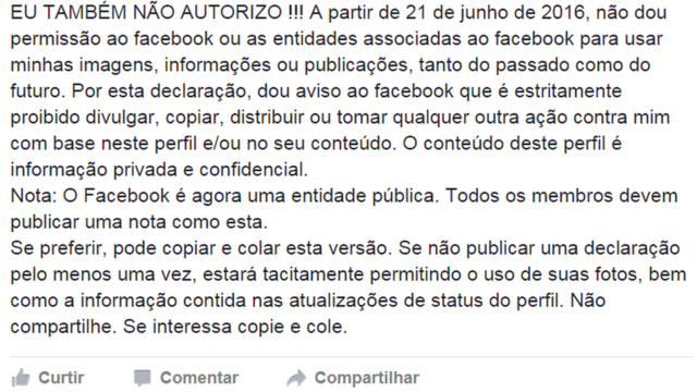 Post no Facebook