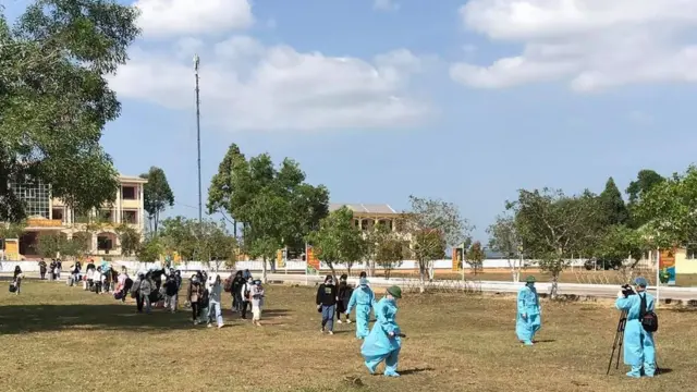 Khu cách ly tại Trung tâm huấn luyện dự bị động viên Đồng Nghệ