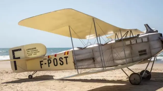 Une réplique parfaite du Breguet 14 a été recréée pour le court métrage Dás Um Banho, Zé Perri !