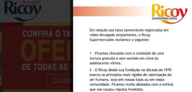 Un comunicado de Ricoy