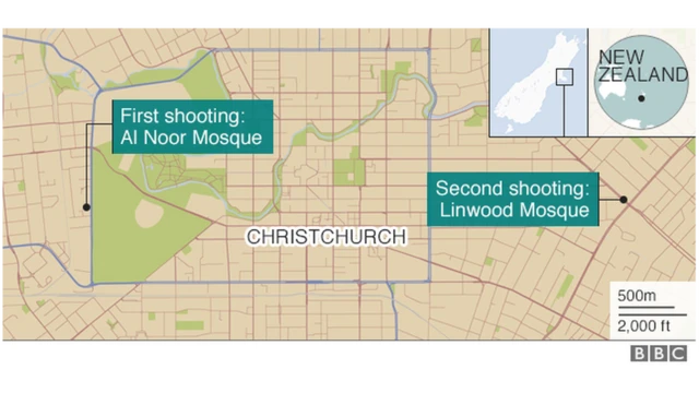 တိုက်ခိုက်မှု ဖြစ်ပွားခဲ့တဲ့ နေရာ ၂ ခု ပြ မြေပုံ