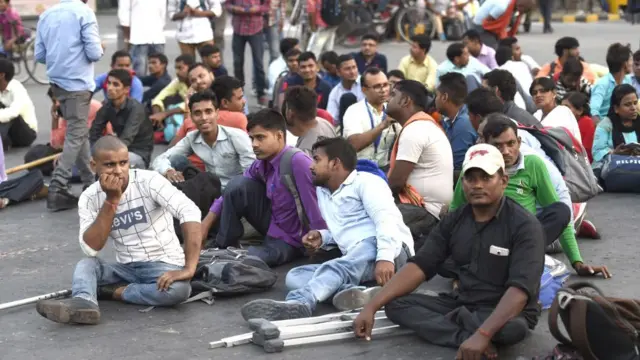 રોજગારી માટે વિકલાંગોનું વિરોધપ્રદર્શન