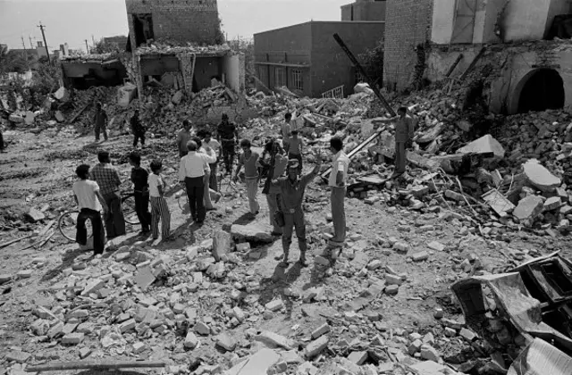 ویرانه‌های جنگ ایران و عراق در بغداد