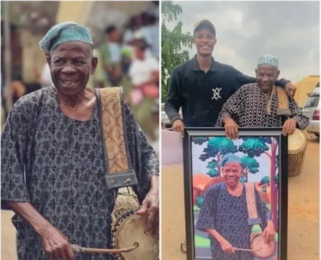 Fọto baba onilu ati alaanu rẹ