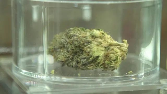 A weed product on display at Jayne and Vic Grossom's cannabis dispensary