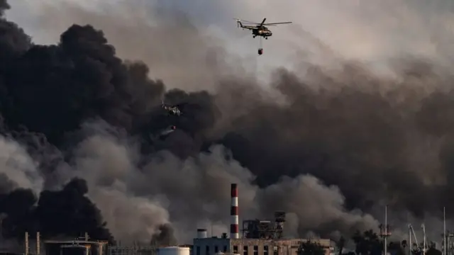 fuego en Cuba