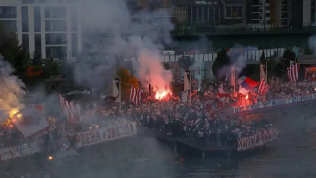 Crvena zvezda, proslava titule, navijači Zvezde, Delije