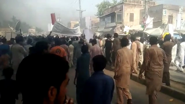 چونیاں میں احتجاج