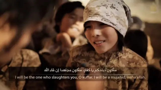 IŞİD videosundan bir görüntü.