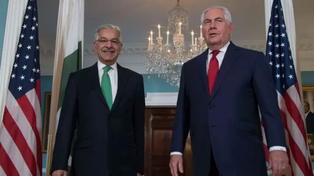 ખ્વાજા આસિફ અને રેક્સ ટિલરસન