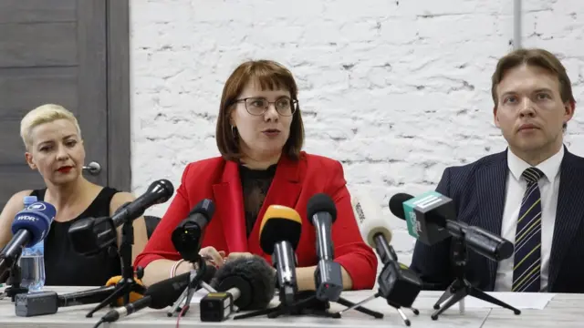 Члены Координационного совета оппозиции Мария Колесникова, Ольга Ковалькова и Максим Знак