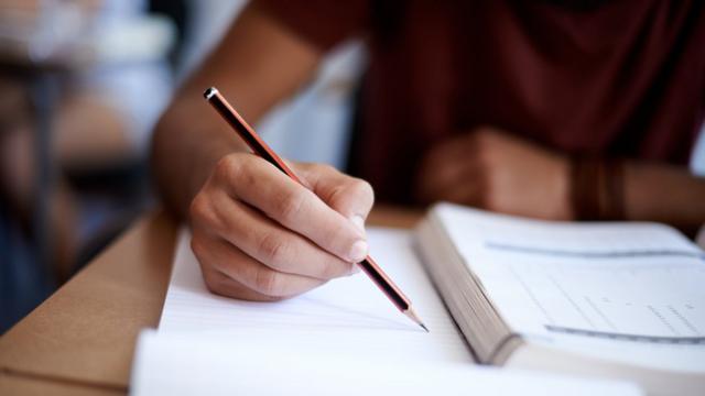 Braçojogo do bicho online federalaluno escrevendo no caderno