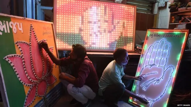 ભાજપ તથા કૉંગ્રેસની તસવીર