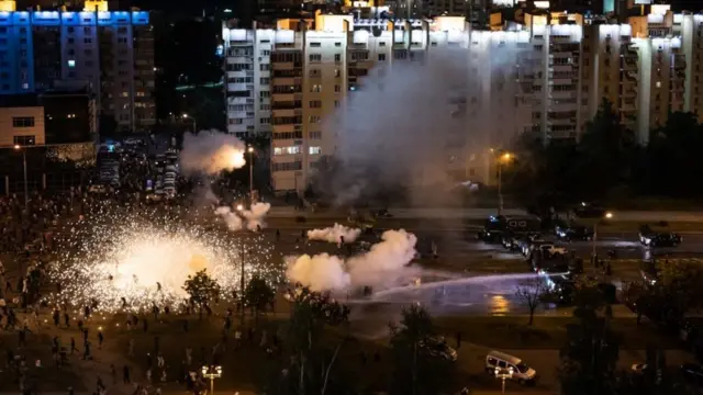 Протестующие в Минске