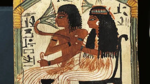 مشهد سيدة من النبلاء إلى جوار زوجها