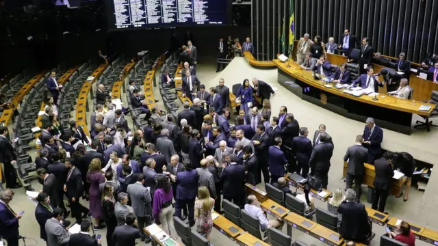 Plenário da Câmara durante votação