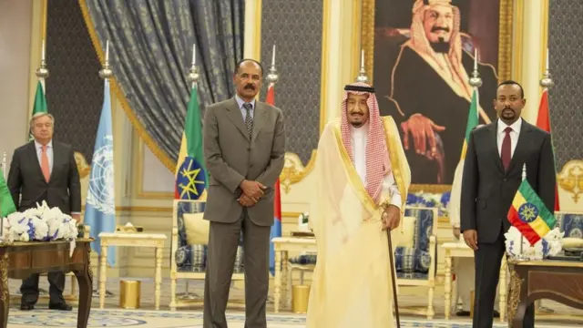 Ethiopian and Eritrean leaders in Saudi Arabia for peace agreement