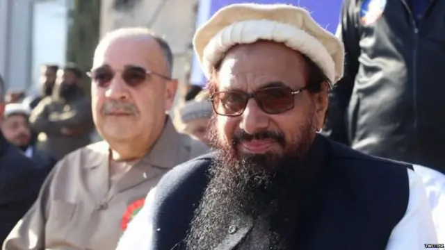 हाफ़िज़ सईद के साथ फ़लस्तीनी राजदूत