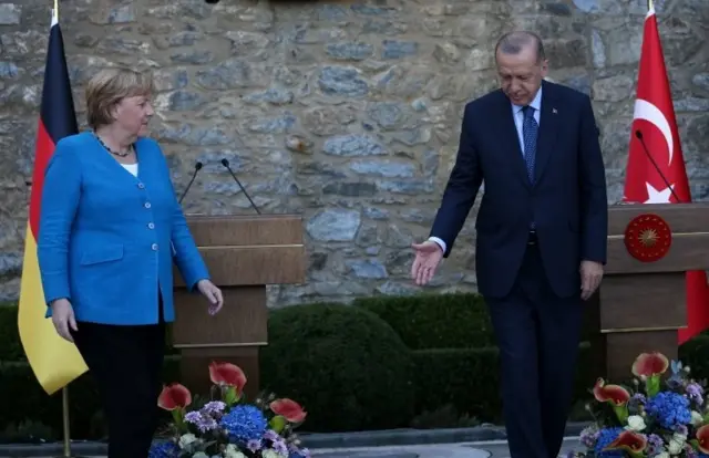 Almanya Başbakanı Angela Merkel ve Cumhurbaşkanı Recep Tayyip Erdoğan
