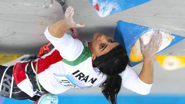 Elnaz Rebaki competes at Women's Boulder & Lead final in Seoul, Korea - (16 October 2022)