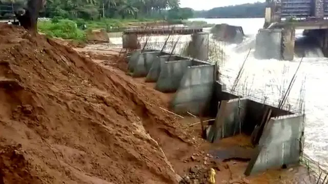 கேரள எல்லையிலுள்ள பொள்ளாச்சி ஆழியார் அணையில் உடைப்பு