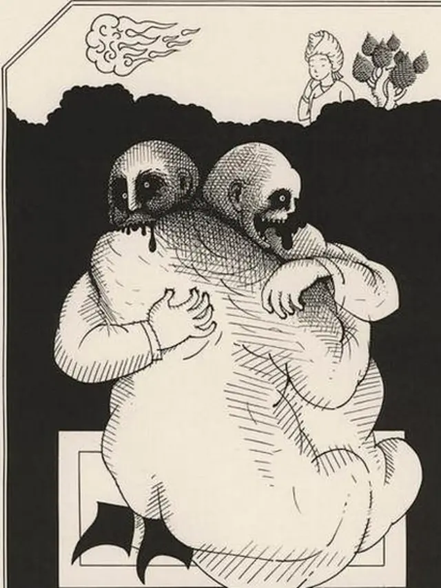 طرحی در کتاب مینیاتورهای سیاه اثر کامبیز درم‌بخش