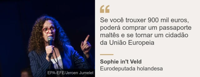 Declaração da eurodeputada holandesa Sophie in't Veld