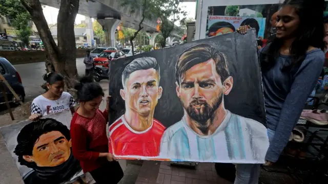 Portreti Maradone, Ronalda i Mesija