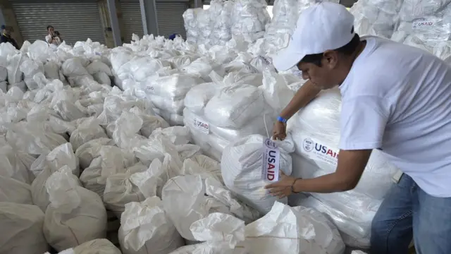 Ayuda enviada por EE.UU. a Venezuela