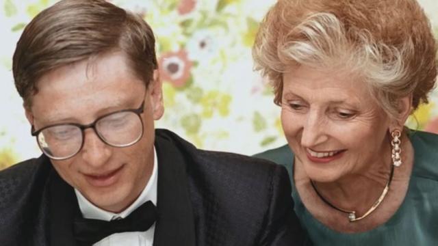 Bill Gates con su madre Mary Maxwell.
