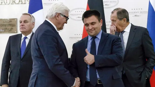 Німецький міністр закордонних справ Франк-Вальтер Штайнмаєр і голова МЗС України Павло Клімкін