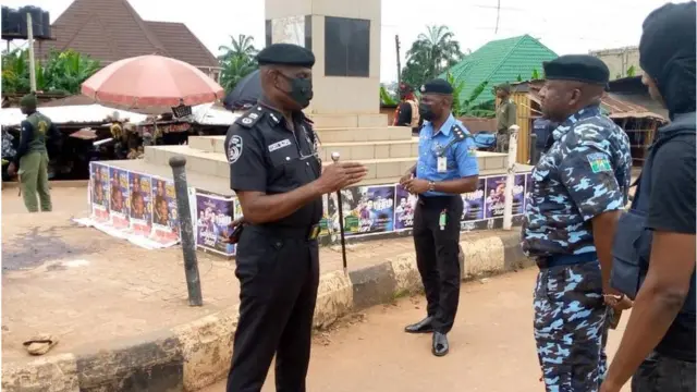 Police for di site of one of di attacks